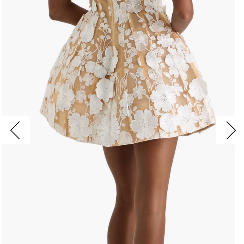 Bronx and Banco Jasmine mini Dress - Beige and White Floral - Picture 5 of 8